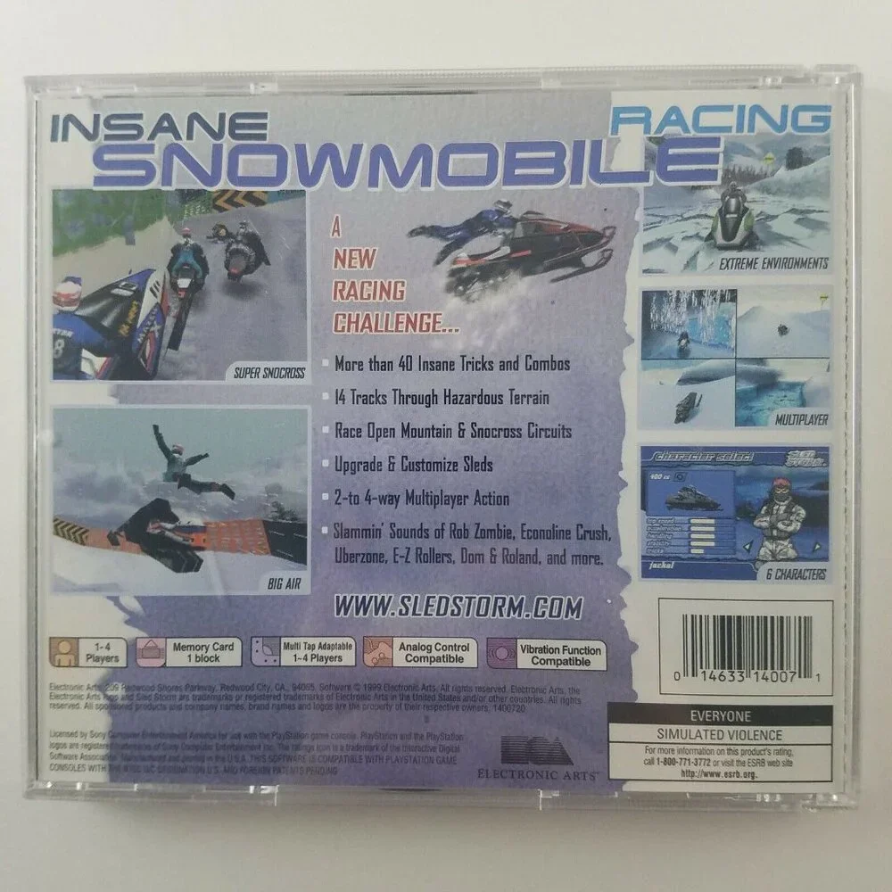 SLED STORM for Sony PlayStation, PS1 Complete w/ Manual